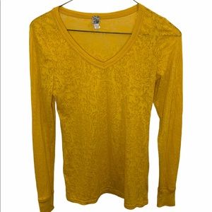 Buckle BKE Mustard Yellow Long Sleeve Top Large